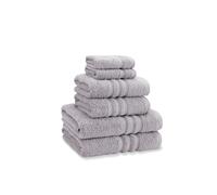 Catherine Lansfield Towel Bale Set – Zero Twist Cotton 6 Piece – Silver Grey