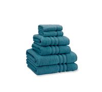 Catherine Lansfield Towel Set Zero Twist – Soft, Absorbent Cotton 6 Piece – Teal Green