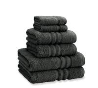 Catherine Lansfield Zero Twist Cotton 6 Piece Towel Bale Set Charcoal Grey