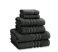 Catherine Lansfield Zero Twist 6 Piece Towel Bale Charcoal