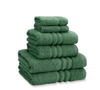 Catherine Lansfield Zero Twist Cotton 6 Piece Towel Bale Set Dark Green