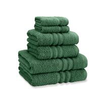 Catherine Lansfield Zero Twist Cotton 6 Piece Towel Bale Set Dark Green