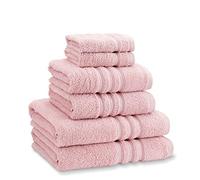 Catherine Lansfield Zero Twist Cotton 6 Piece Towel Bale Set Pink