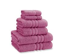 Catherine Lansfield Zero Twist Cotton 6 Piece Towel Bale Set Raspberry