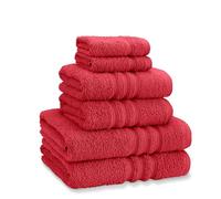 Catherine Lansfield Zero Twist Cotton 6 Piece Towel Bale Set Red