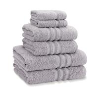Catherine Lansfield Zero Twist Cotton 6 Piece Towel Bale Set Silver Grey