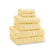 Catherine Lansfield Zero Twist Cotton 6 Piece Towel Bale Set Yellow