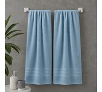 Catherine Lansfield Zero Twist Cotton 90x140cm Bath Sheet Pair Blue