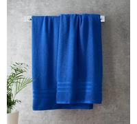 Catherine Lansfield Zero Twist Cotton Bath Sheet Pair Cobalt Blue - Bath Sheet Pair - Cobalt Blue