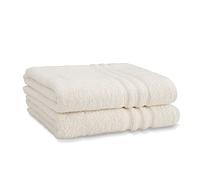 Catherine Lansfield Zero Twist Cotton 90x140cm Bath Sheet Pair Cream