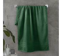 Catherine Lansfield Zero Twist Cotton 90x140cm Bath Sheet Pair Dark Green