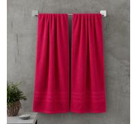 Catherine Lansfield Zero Twist Cotton 90x140cm Bath Sheet Pair Hot Pink
