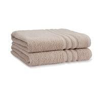 Catherine Lansfield Zero Twist Bath Sheet Pair Natural, 90x140cm x2