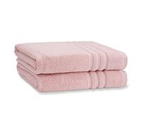 Catherine Lansfield Zero Twist Cotton 90x140cm Bath Sheet Pair Pink
