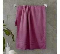 Catherine Lansfield Zero Twist Cotton 90x140cm Bath Sheet Pair Raspberry