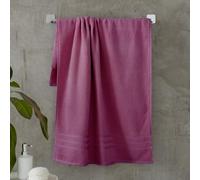Catherine Lansfield Zero Twist Cotton 90x140cm Bath Sheet Pair Raspberry