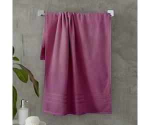 Catherine Lansfield Zero Twist Cotton 90x140cm Bath Sheet Pair Raspberry