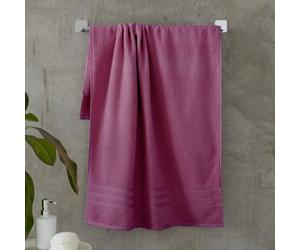 Catherine Lansfield Zero Twist Cotton 90x140cm Bath Sheet Pair Raspberry