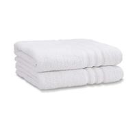 Catherine Lansfield Zero Twist Cotton 90x140cm Bath Sheet Pair White