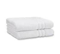 Catherine Lansfield Zero Twist Cotton 90x140cm Bath Sheet Pair White