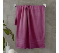 Catherine Lansfield Zero Twist Cotton 90x140cm Bath Sheet Raspberry
