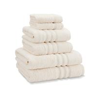 Catherine Lansfield Towel Set Zero Twist Cotton 6-Piece Cream