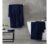 Catherine Lansfield Zero Twist Navy 6Pc Towel Bale 100% Cotton Bath, Hand And Face Towels
