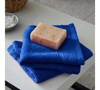 Catherine Lansfield Zero TwistZero Twist Cotton 30x30cm Face Cloth Pair Cobalt Blue