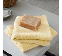 Catherine Lansfield Zero TwistZero Twist Cotton 30x30cm Face Cloth Pair Yellow