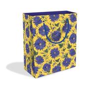 Catherine Rowe Blue Flowers Medium Gift Bag with Tag