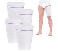 Catheter Leg Bag 4 Pack Fabric Catheter Urine Leg Bag Stay in Place Leg Catheter Bag with Strap for Men or Women (Pack of 4)