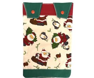 Catheter Leg Bag Holder. Drainage Bag Cover. Cotton. Santa & Pine Tree.