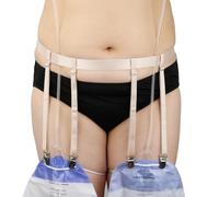 Catheter Leg Bag Holder Straps Urinary Legband Supplies Adjustable Foley Tube Stabilization Device Belt for The Support of Incontinence Drainage Bags Wheelchairs Men Women Beige