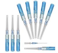 Catheter Piercing Needles - Autdor 10Pcs Catheter Needles 22 Gauge IV Catheter Needles Ear Nose Piercing Needles Stainless Steel Hollow Needles for Ear Nose Lip Tongue Belly Cartilage Piercing Kit