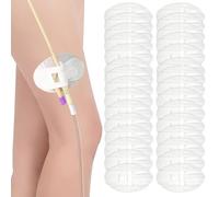 Catheter Stabilization Device, Catheter Urinary Leg Bag Legband Holder Sticker, Catheter Tube Holder Adhensive Catheter Leg Strap Hook and Loop Catheter Holder (White, 30)