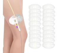 Catheter Stabilization Device, Catheter Urinary Leg Bag Legband Holder Sticker, Catheter Tube Holder Adhensive Catheter Leg Strap Hook and Loop Catheter Holder (White, 20)