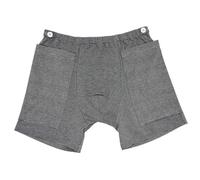 Catheter Underwear for Men with Elastics Cotton Catheter Pants with 2 Pocket & Fixer Striped Concealed Nephrostomy Bag Clothing for Elderly, Abdominal Surgery, No Urine Bag, L Holder