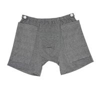 Catheter Underwear for Men with Elastics Cotton Catheter Pants with 2 Pocket & Fixer Striped Concealed Nephrostomy Bag Clothing for Elderly, Abdominal Surgery, No Urine Bag, XL Catheter Bag Holder