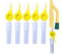 Catheter Valve, 5pcs Urine Drainage Catheter Valve, Urine Drainage Bags, Comfortable Silicone Lever Valve Core, Smooth Edges, with Soft Silicone Tube, Effective Alternative to Leg Bags