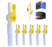 Catheter Valves, 6pcs Urine Drainage Catheter Valves, Comfortable Easy to Use Lever Tap with Smooth Edges and Soft Tubing, Catheter Valve Tap - an Effective Alternative to Leg Bags