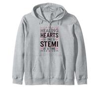Cathlab Healing Hearts Nursing For Cathether Nurse Zip Hoodie