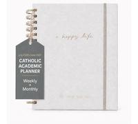Catholic Academic Planner 2026-2027 for Women - Liturgical Planner with Prayer Prompts, Feast Days & Gratitude Journal - 8” x 10”, Big Layout, Spiral Bound