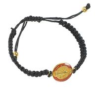 Catholic Bracelet Red String Braided Bracelet Adjustable Religious Bracelet for Women Men Protection Amulet Birthday Black