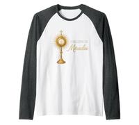 Catholic Christian: I Believe in Miracles Raglan Baseball Tee