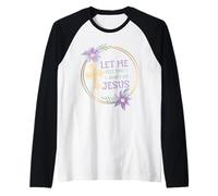 Catholic Christian Let Me Tell You About My Jesus Raglan Baseball Tee