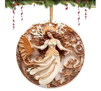 Catholic Christmas Decorations - Christian Christmas Tree Ornaments, Round Catholic Christmas Decorations Printed in Acrylic | Religious 4 Inch Acrylic Christmas Ornament