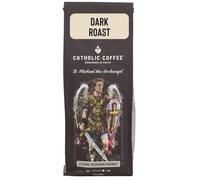 Catholic Coffee St. Michael | Dark Roast Ground Coffee - Almond & Citrus Notes | 12oz Bag - Premium Catholic Gift Inspired by the Defender of Heaven