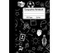 Catholic Composition Book - Black - Dotted Grid: 100 Pages