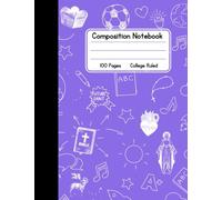 Catholic Composition - Purple - College Ruled: 100 Pages