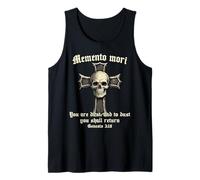 Catholic Crucifix Traditional Latin Skull Memento Mori Tank Top